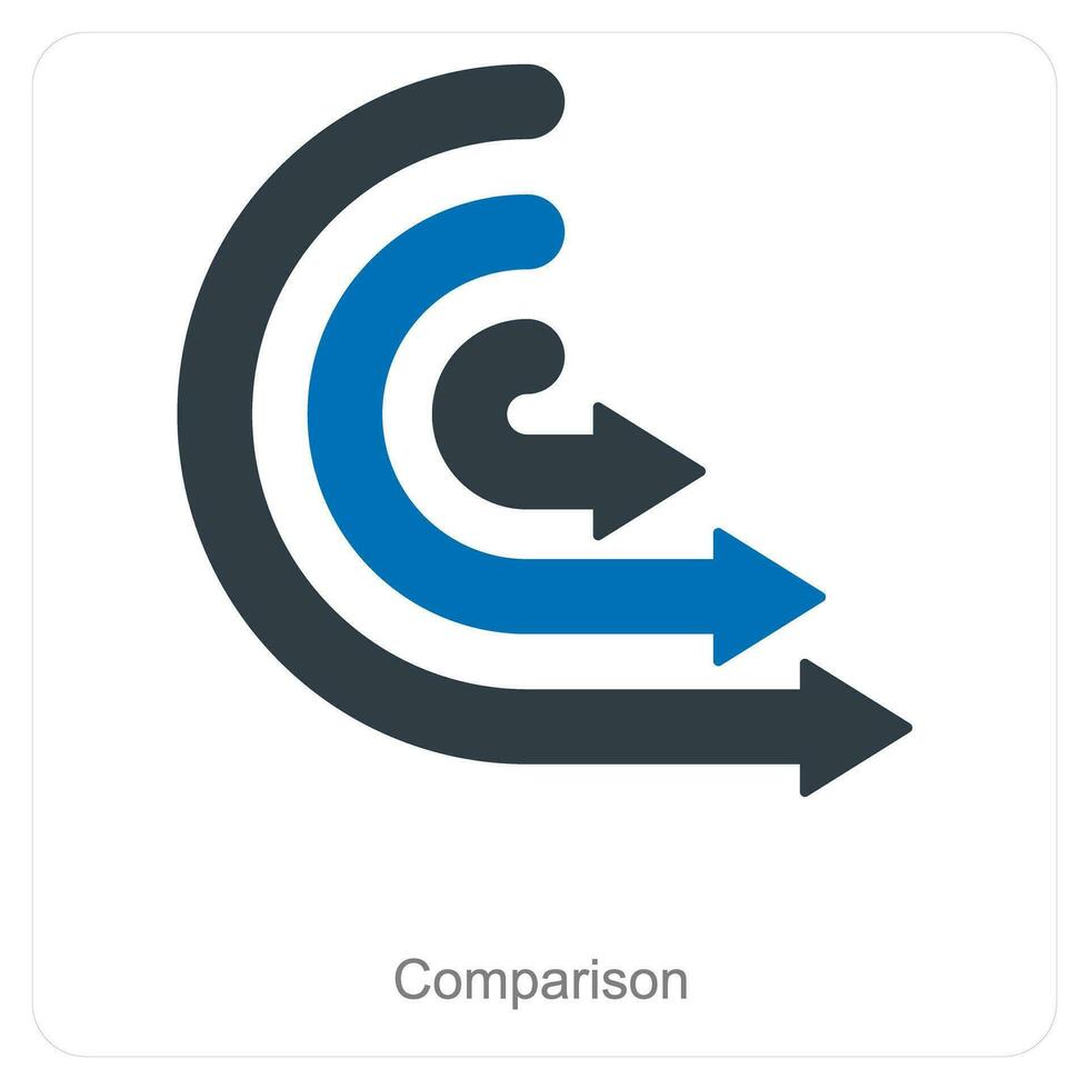 comparação e diagrama ícone conceito vetor