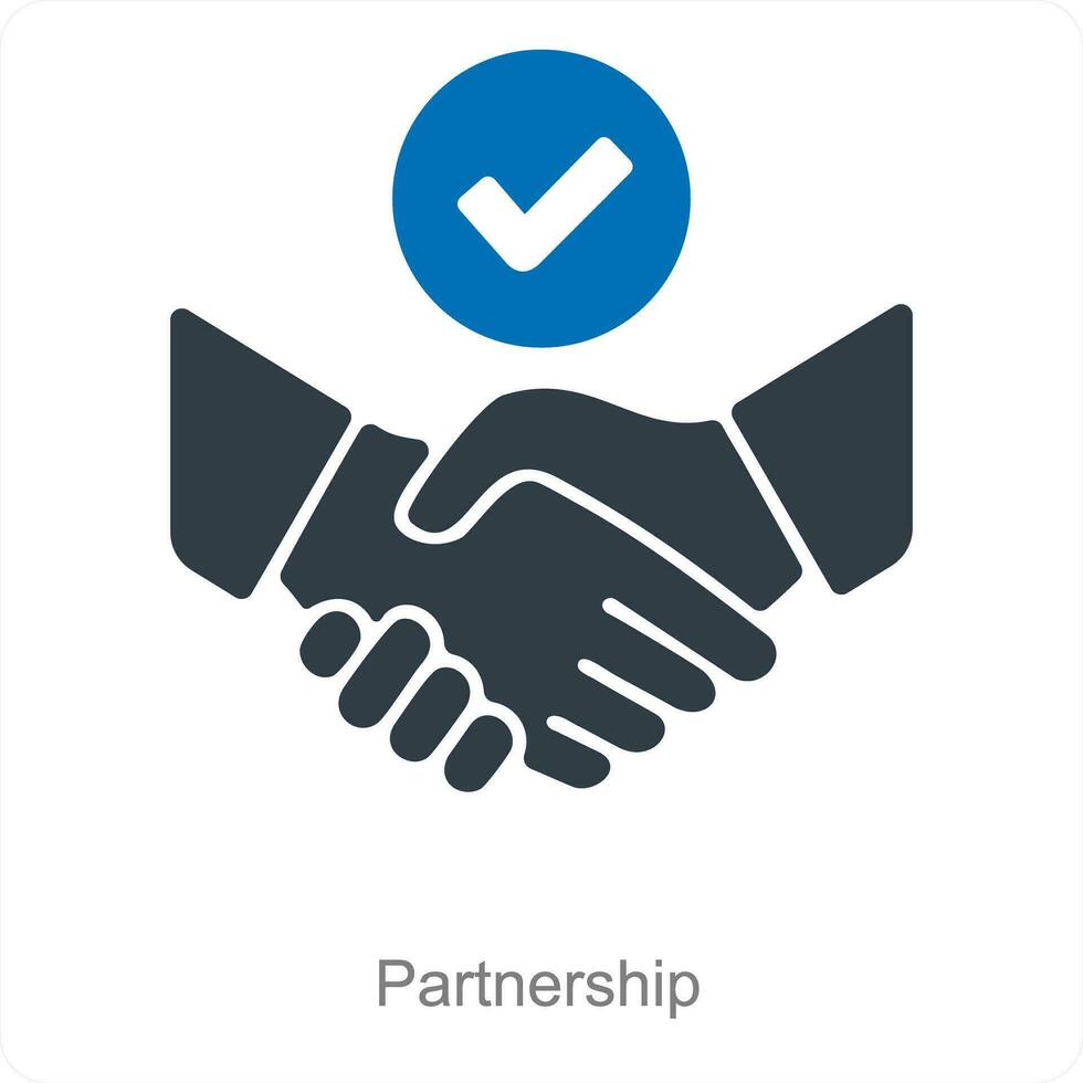 parceria e parceiros ícone conceito vetor