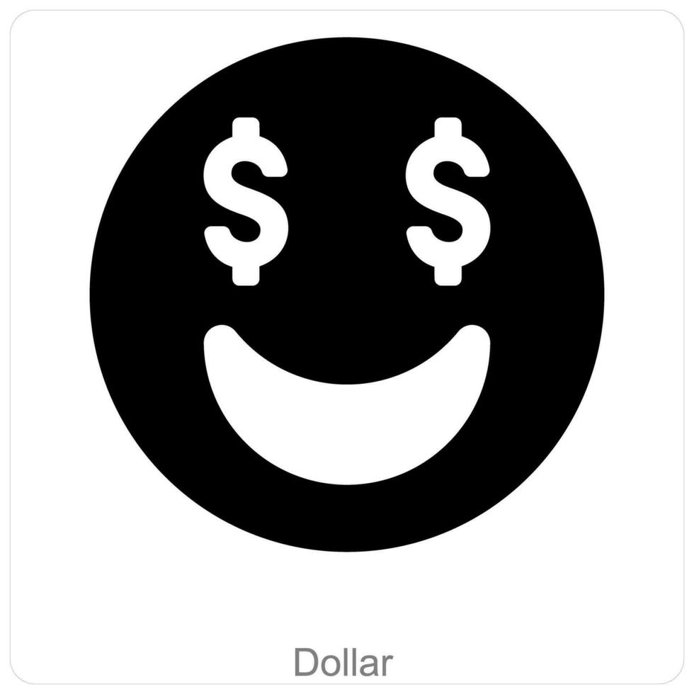 dólar e dinheiro ícone conceito vetor