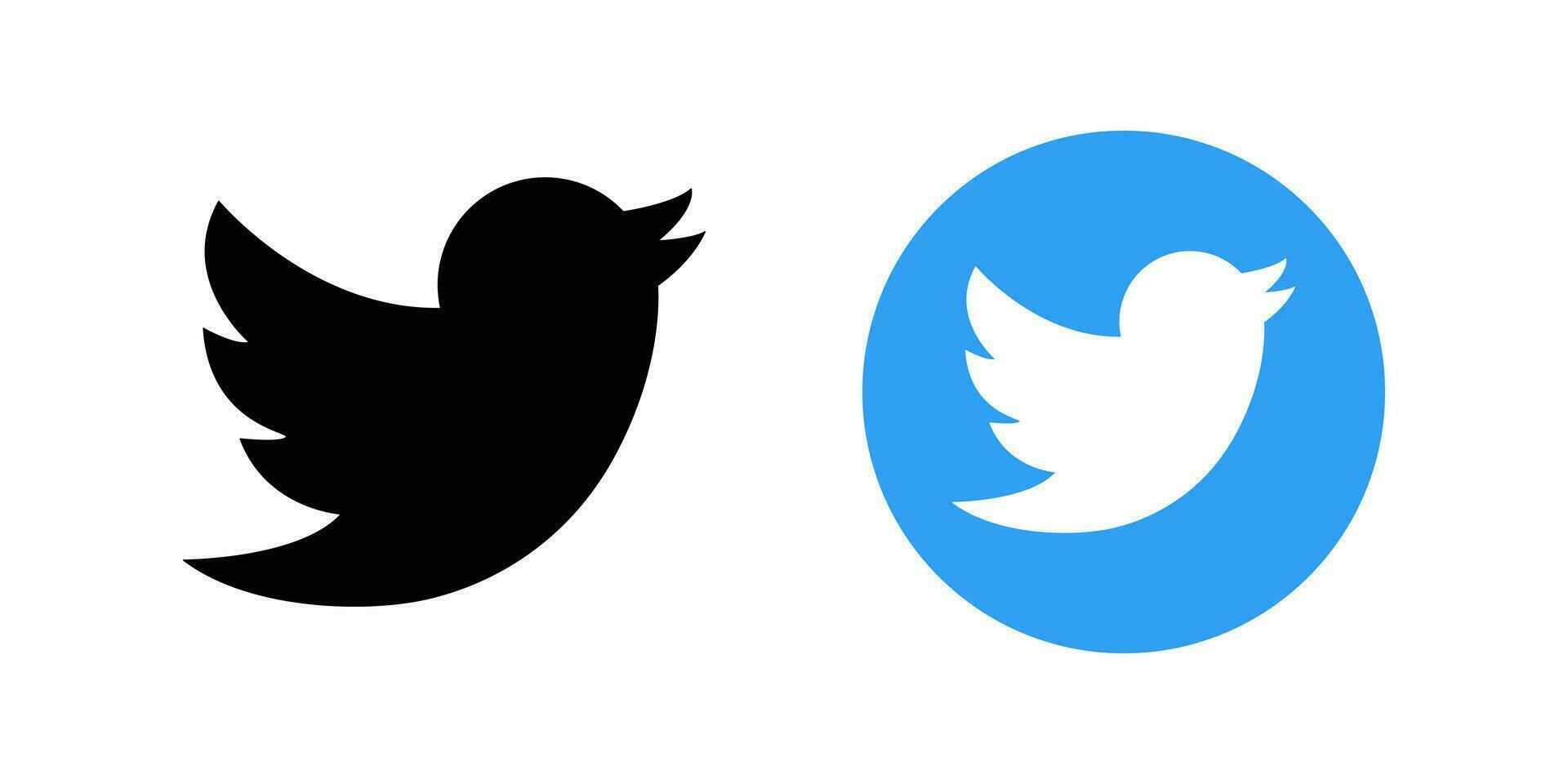 social rede sinais conjunto Twitter em uma branco fundo. simples coleção. logotipo. vetor