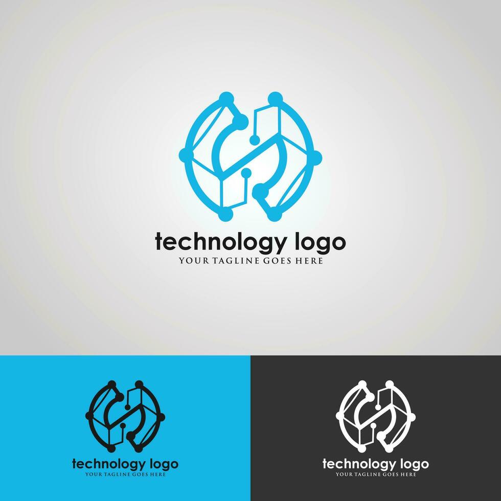 vetor de design de logotipo de tecnologia
