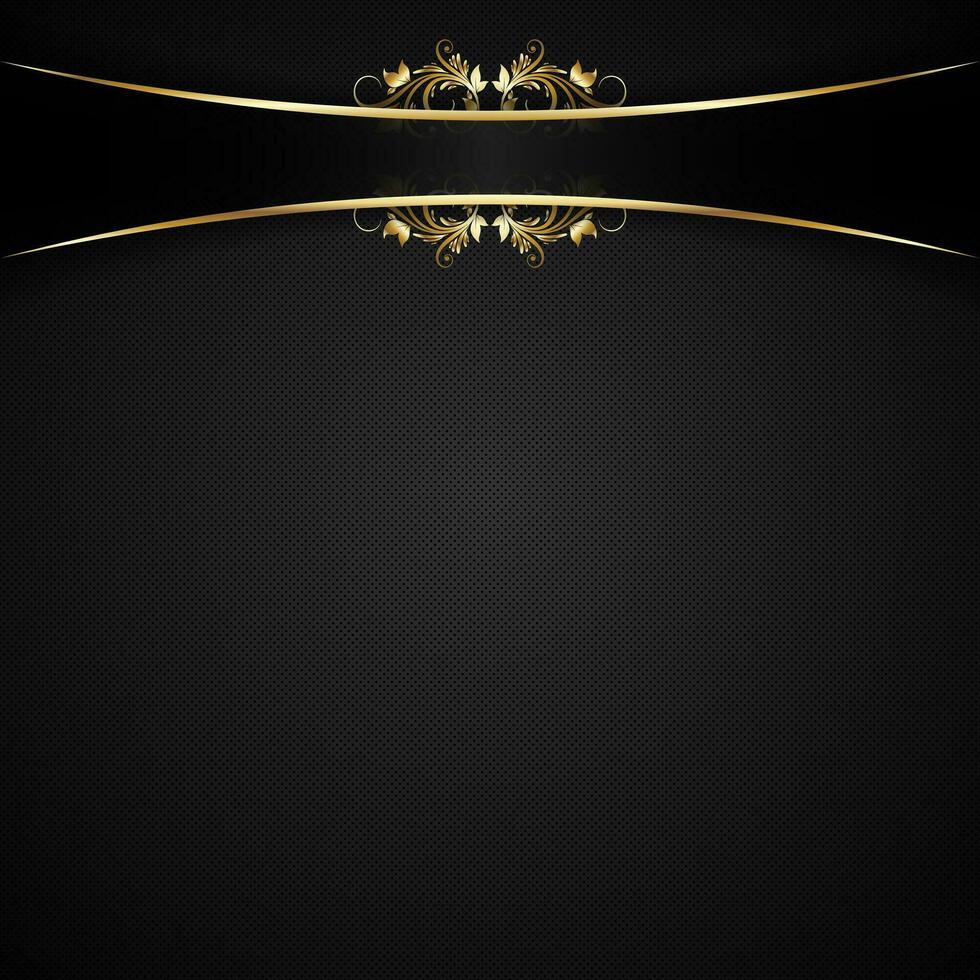 luxo abstrato fundo com dourado elemento vetor