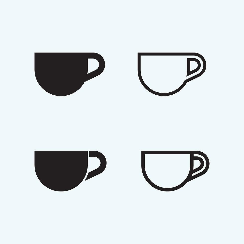 modelo de logotipo de xícara de café vetor