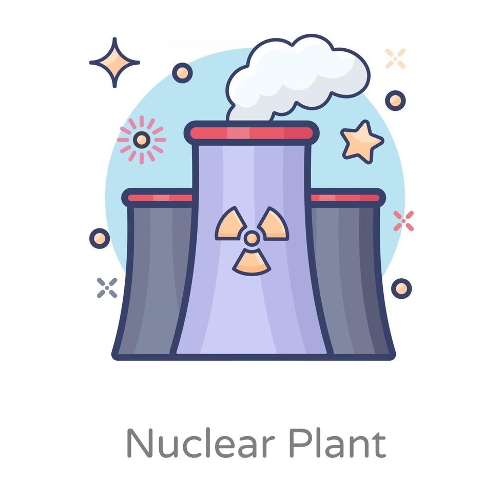 projeto de usina nuclear vetor