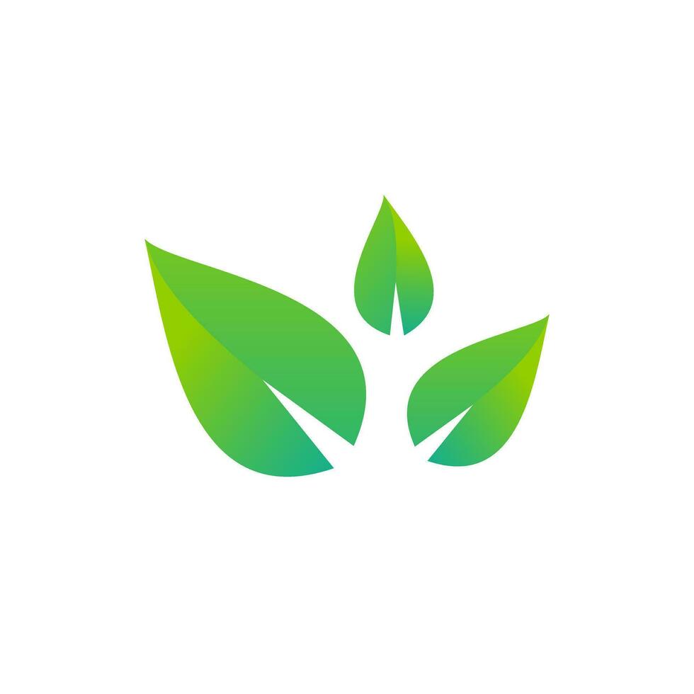 folha logotipo Projeto inspirações, folha logotipo simples, folha logotipo verde. vetor
