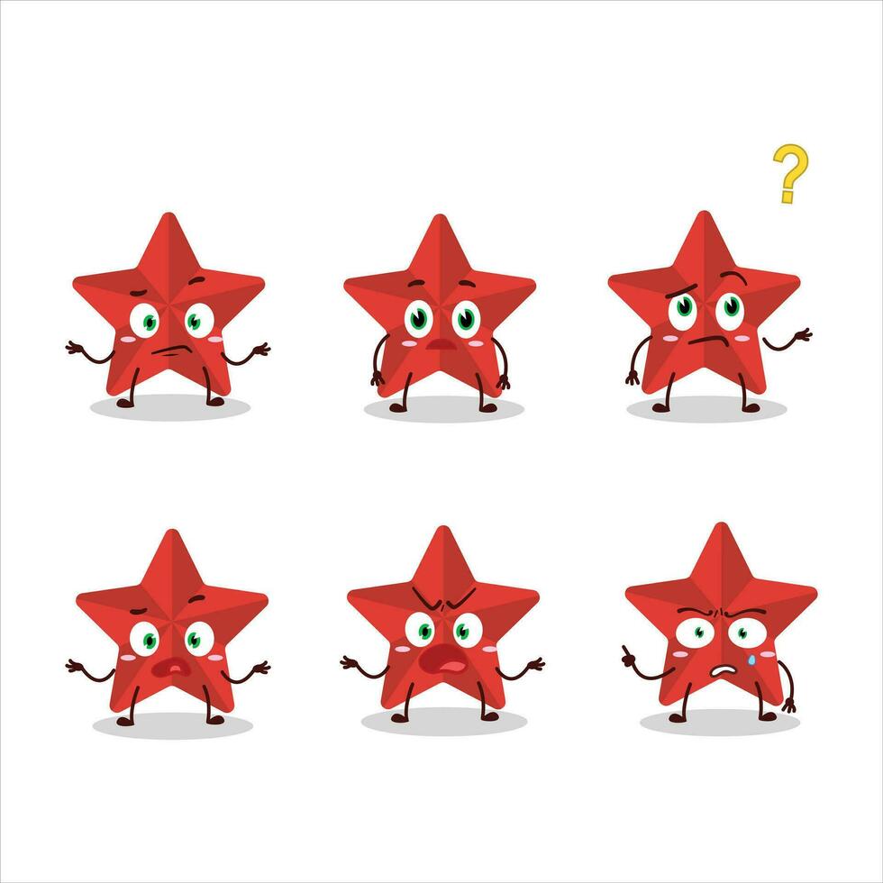 desenho animado personagem do Novo vermelho estrelas com o que expressão vetor