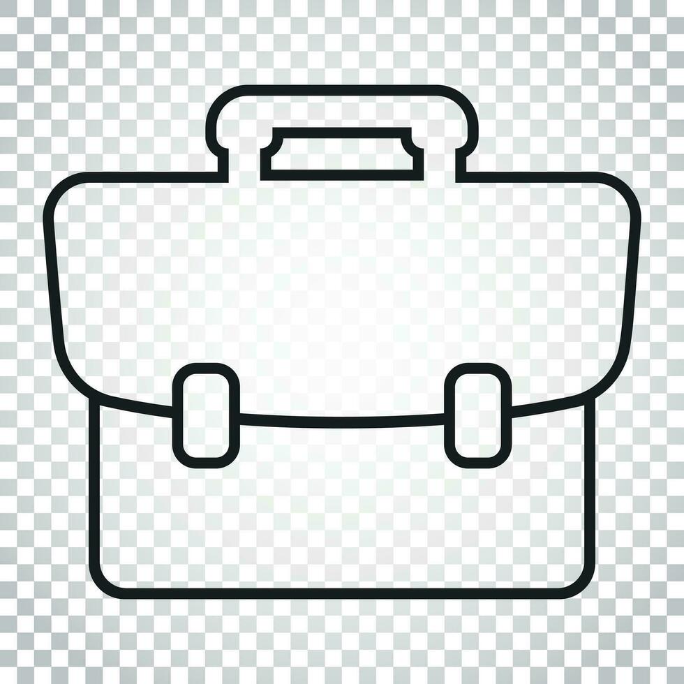 mala de viagem vetor ícone. bagagem ilustração dentro linha estilo. simples o negócio conceito pictograma em isolado fundo.