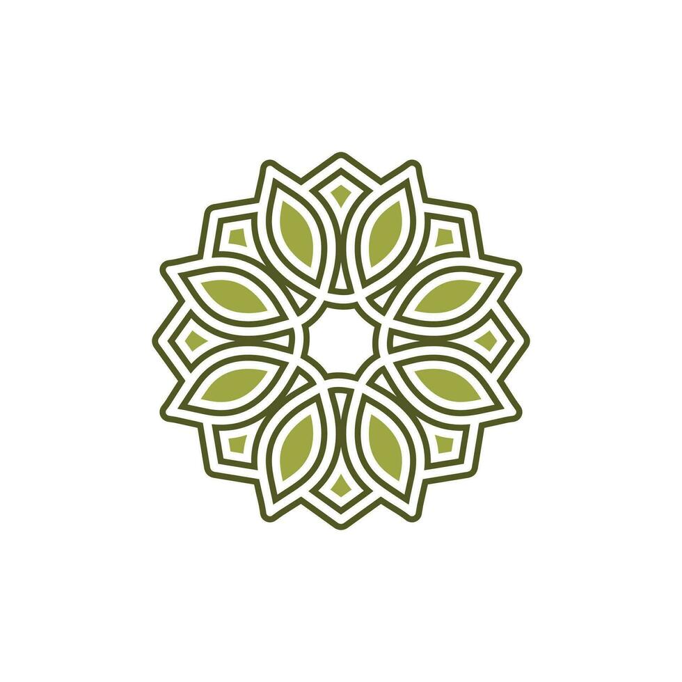 mandala logotipo modelo, circular padronizar dentro Formato do mandala. oriental padrão, vetor ilustração. islamismo, árabe, indiano, turco, Paquistão, chinês, otomano motivos