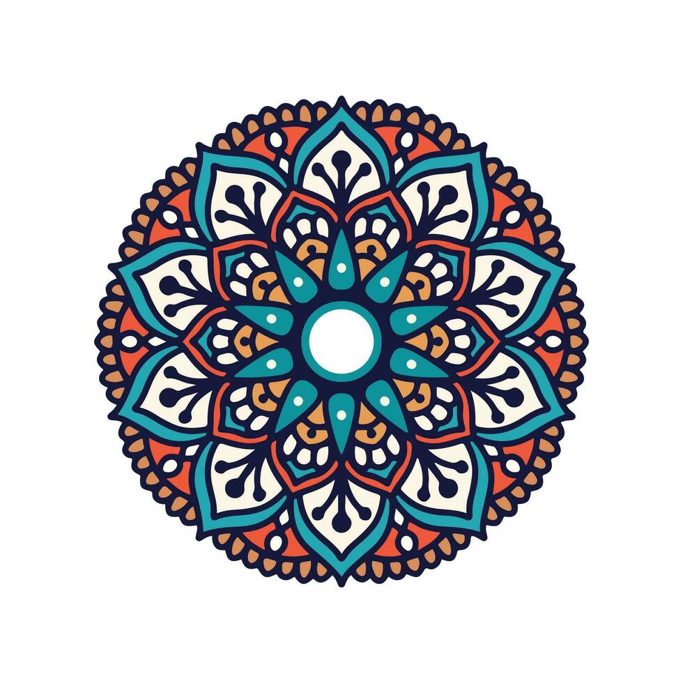 circular padronizar dentro Formato do mandala. oriental padrão, vetor ilustração. islamismo, árabe, indiano, turco, Paquistão, chinês, otomano motivos