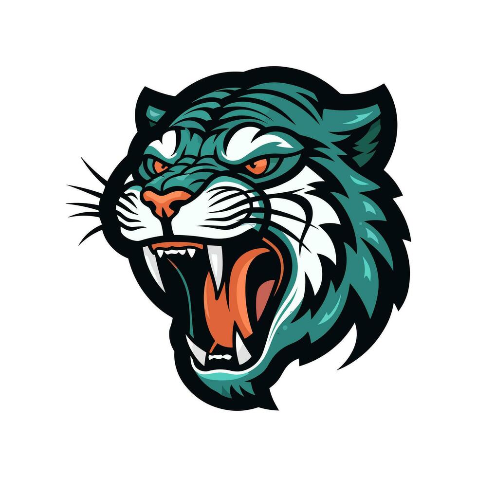 tigre mão desenhado logotipo Projeto ilustração vetor