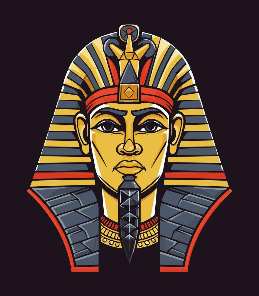 egípcio dourado faraó vetor grampo arte ilustração