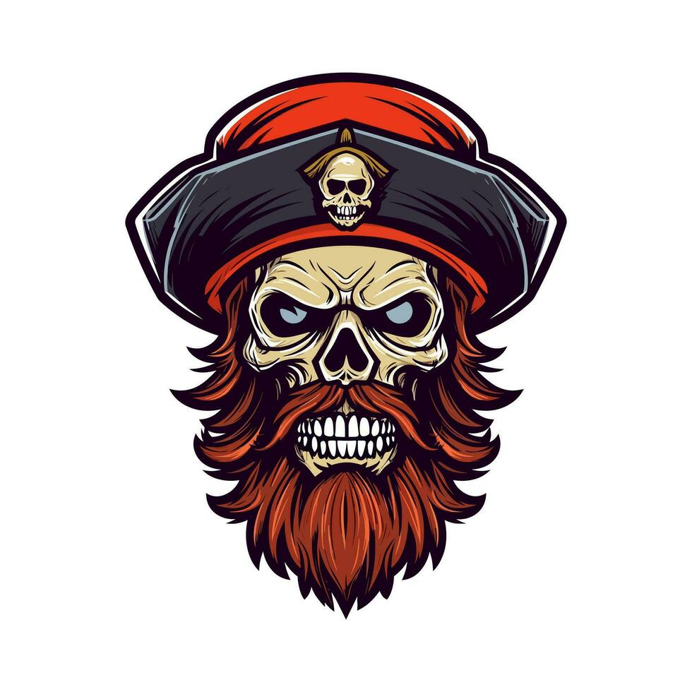 piratas crânio zumbi cabeça vetor grampo arte ilustração