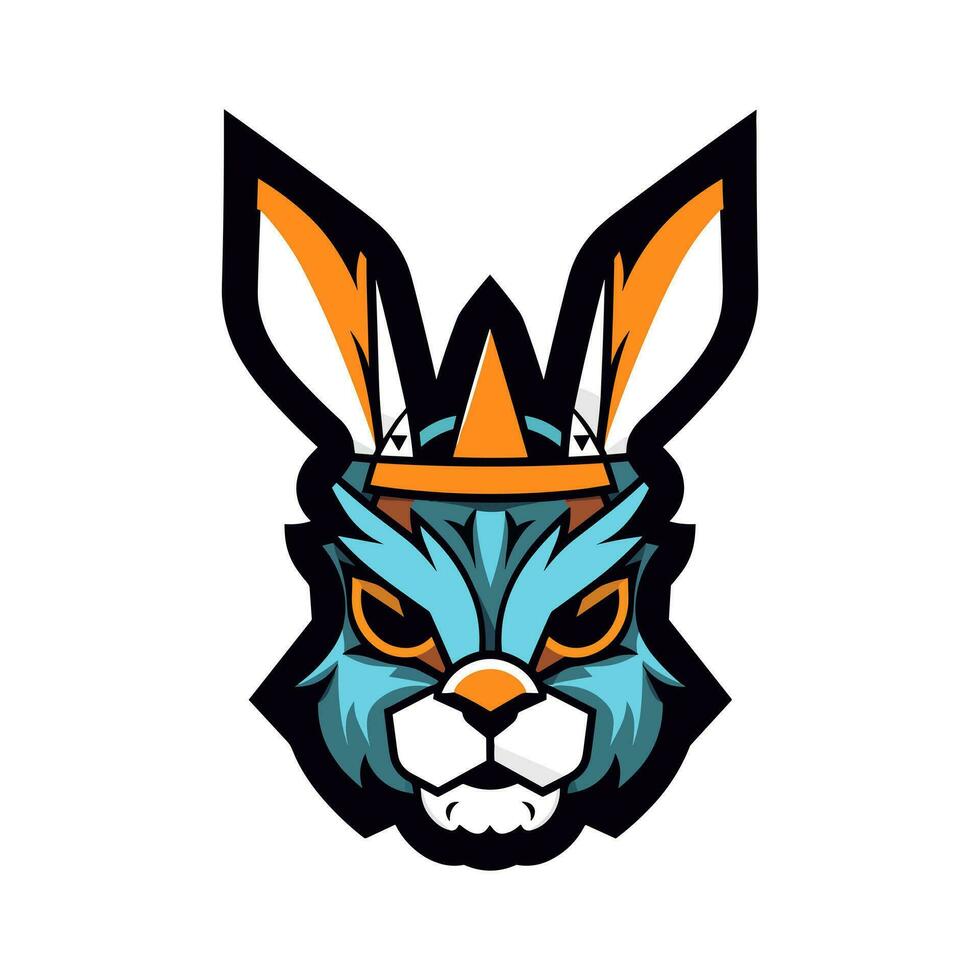 a intrincadamente detalhado Coelho mascote logotipo vetor grampo arte ilustração, exibindo a de coelho adorável características e animado personalidade, ideal para animal temático logotipos e crianças produtos
