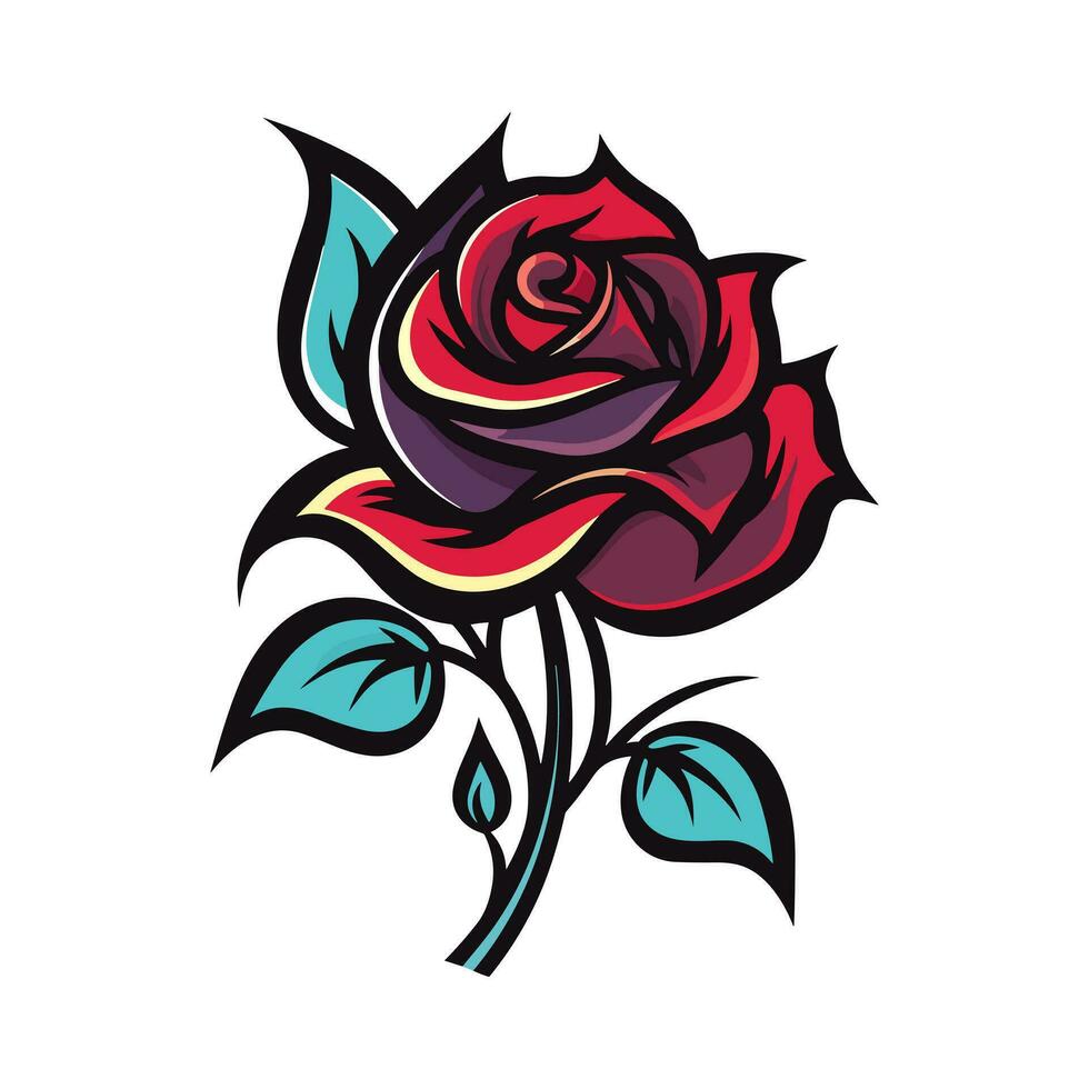 uma romântico rosas flor vetor grampo arte ilustração, evocando amor e paixão, perfeito para Casamento convites e sincero desenhos este falar para a coração