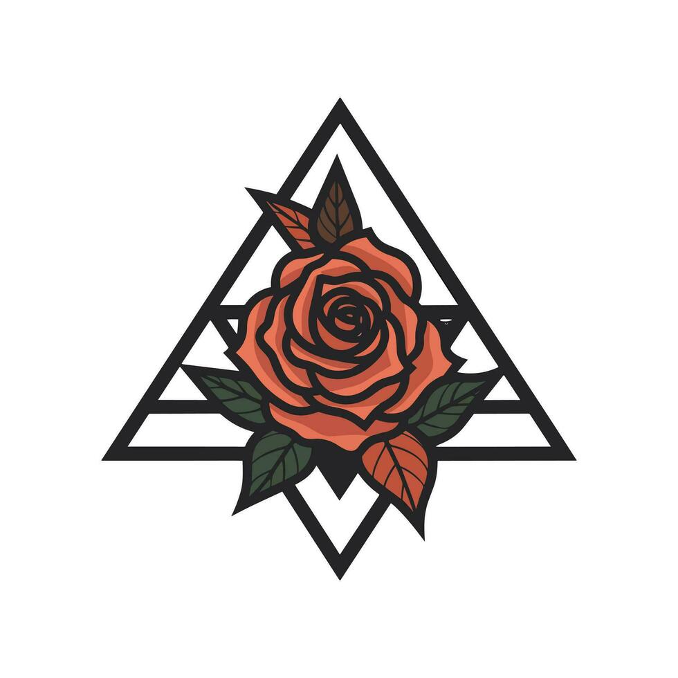 rosas flor logotipo grampo arte ilustração vetor