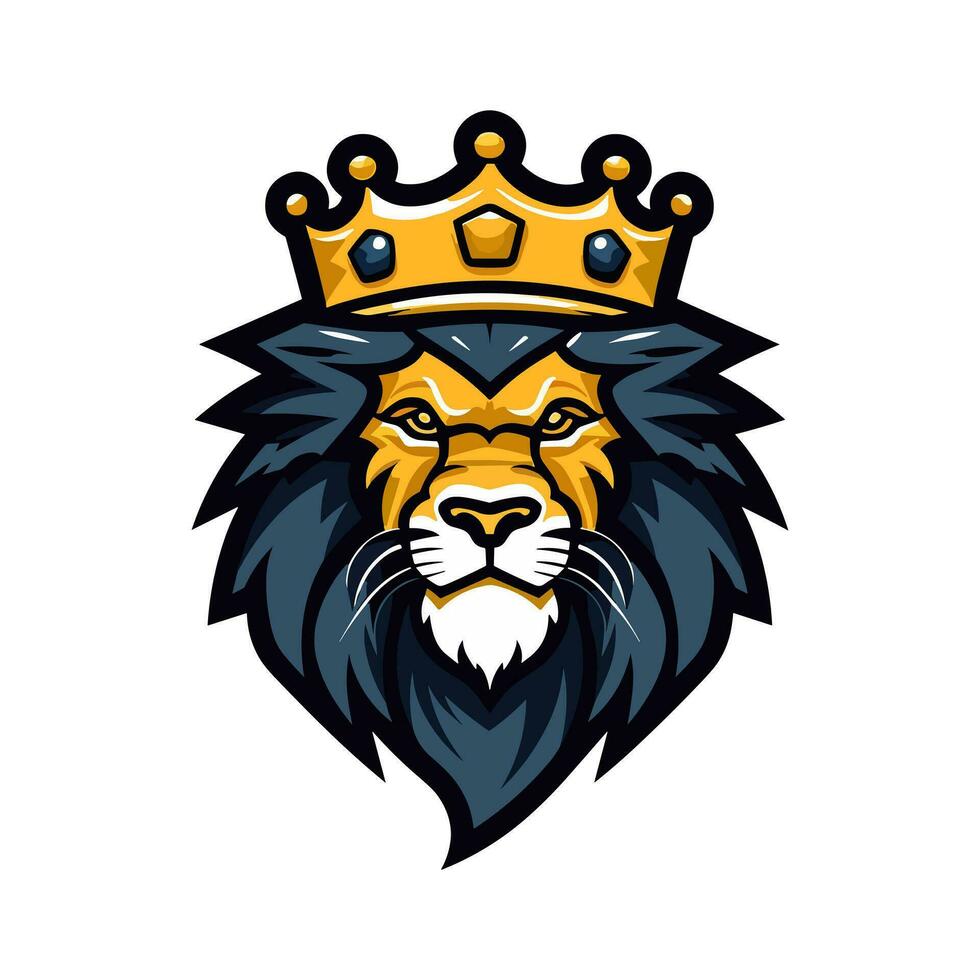 poderoso leão mascote logotipo vetor grampo arte ilustração, representando força e domínio, perfeito para Esportes equipes e negrito branding