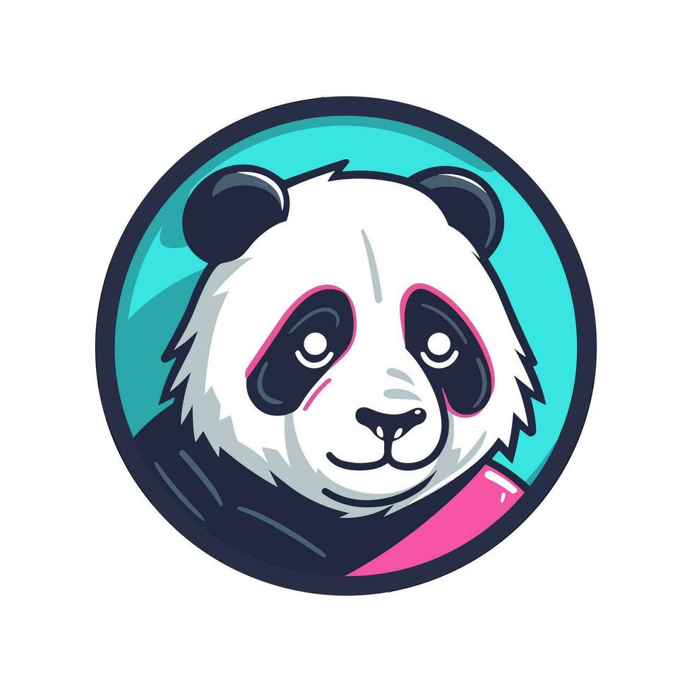 panda mascote logotipo vetor grampo arte ilustração