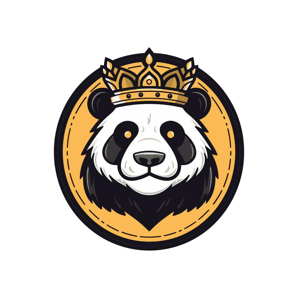 panda vestindo uma coroa vetor grampo arte ilustração