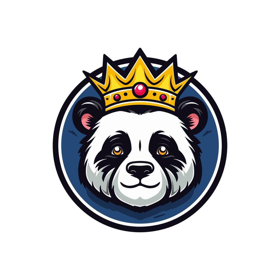 panda vestindo uma coroa vetor grampo arte ilustração