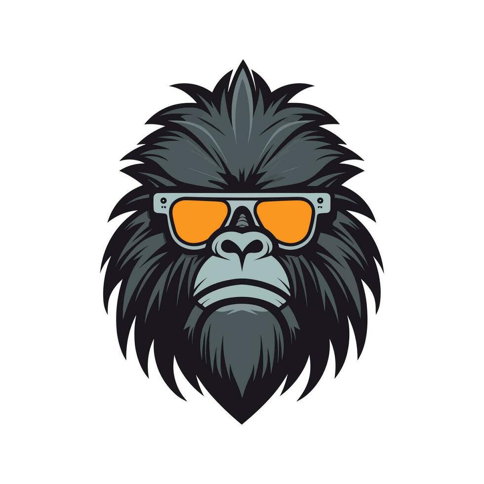 gorila vestindo oculos de sol vetor grampo arte ilustração