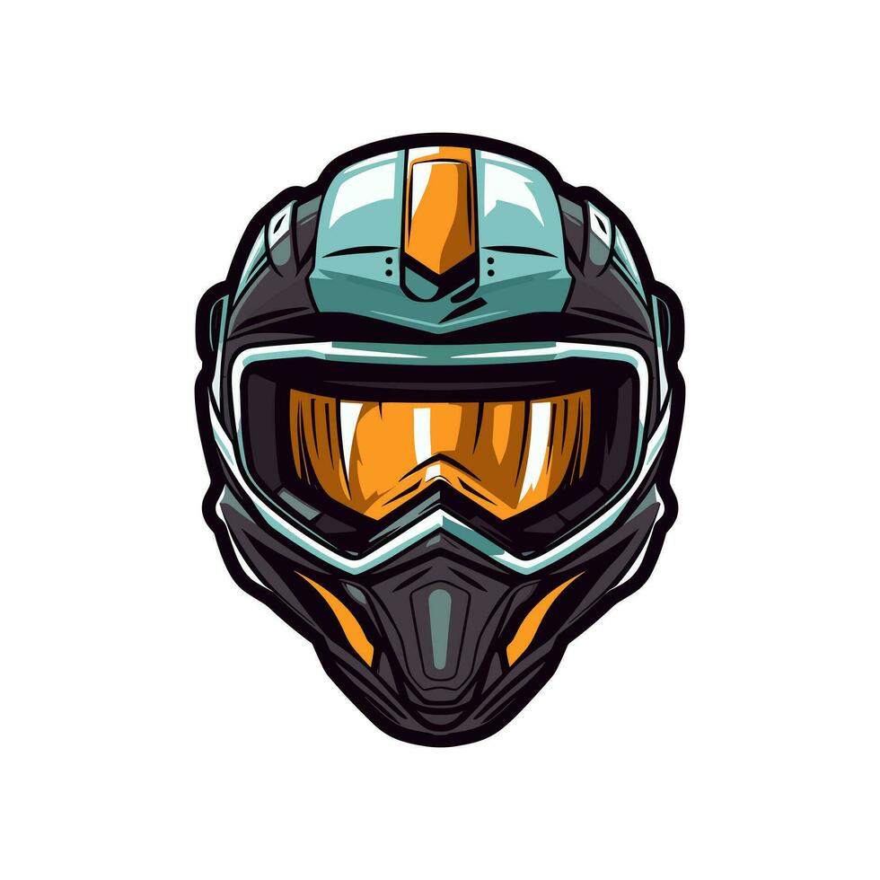 motocross logotipo capacete vetor grampo arte ilustração