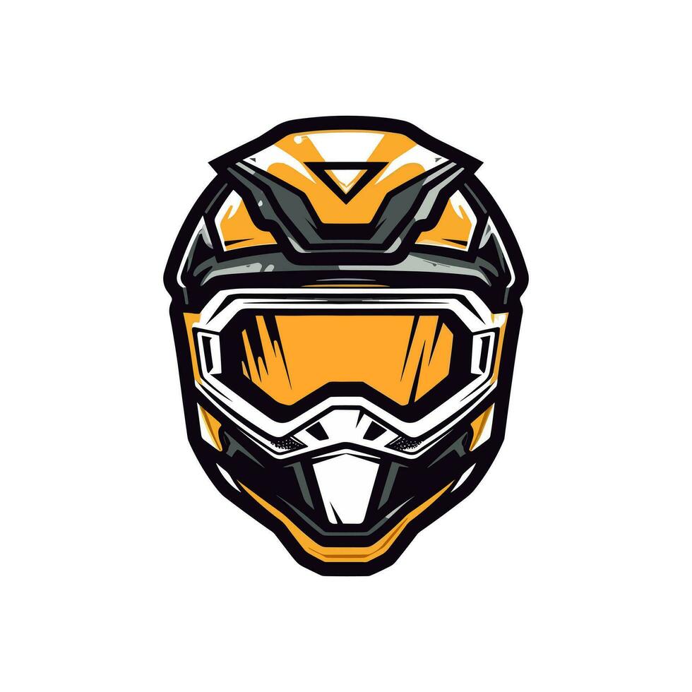 motocross logotipo capacete vetor grampo arte ilustração