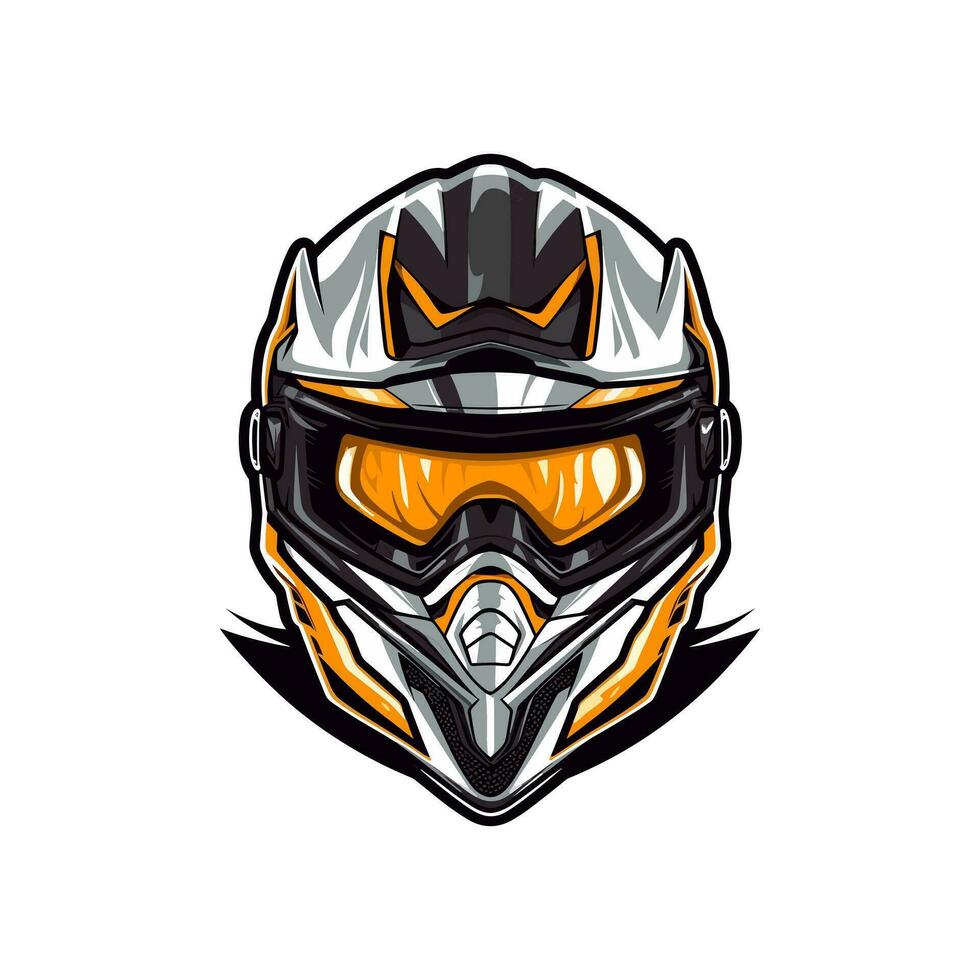 motocross logotipo capacete vetor grampo arte ilustração
