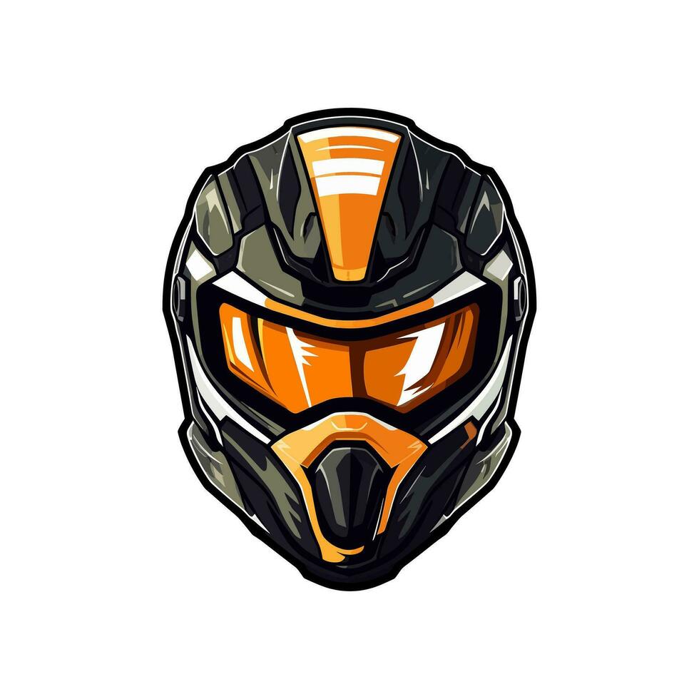 motocross logotipo capacete vetor grampo arte ilustração