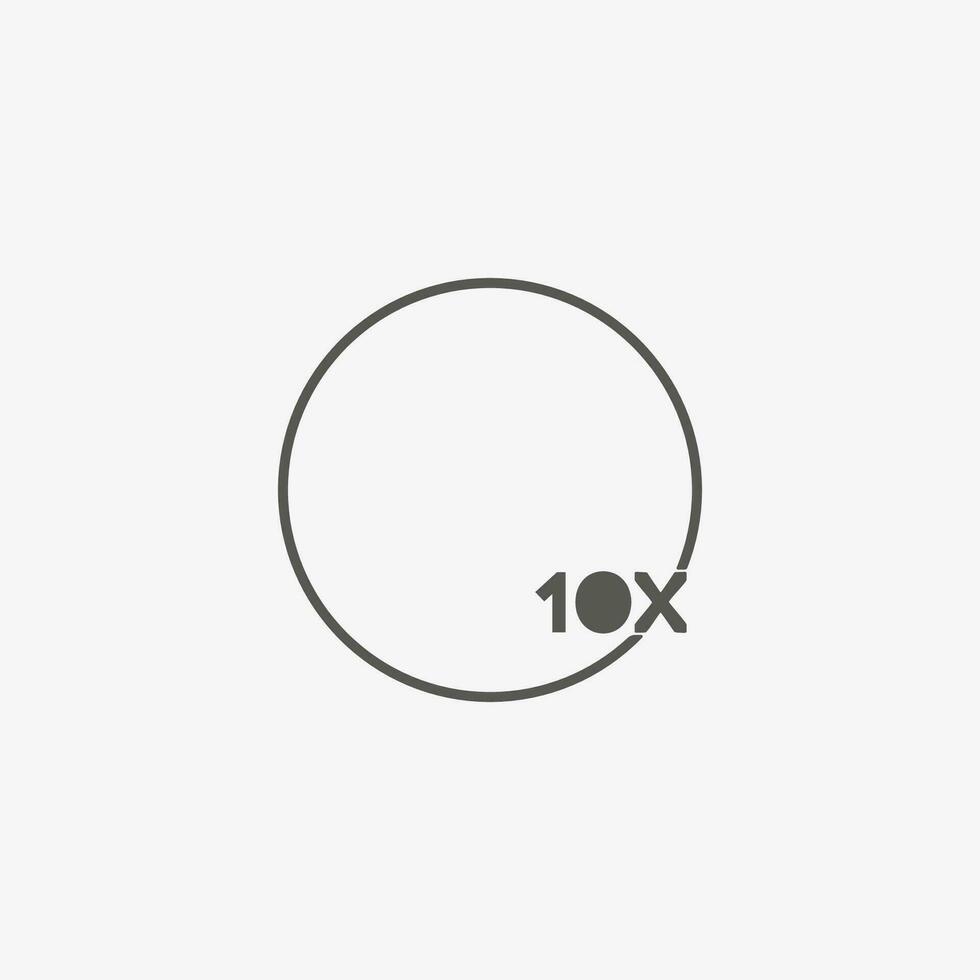 círculo tecnologia logotipo abstrato 10x vetor
