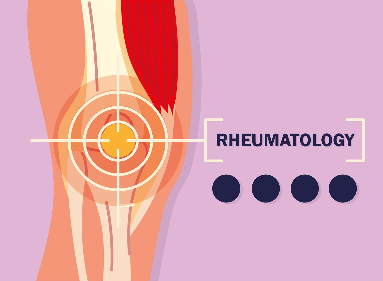 dor reumatologia no joelho vetor