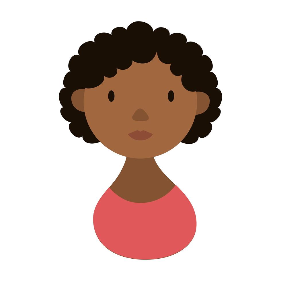 ícone de estilo simples de personagem mulher afro herança hispânica nacional vetor