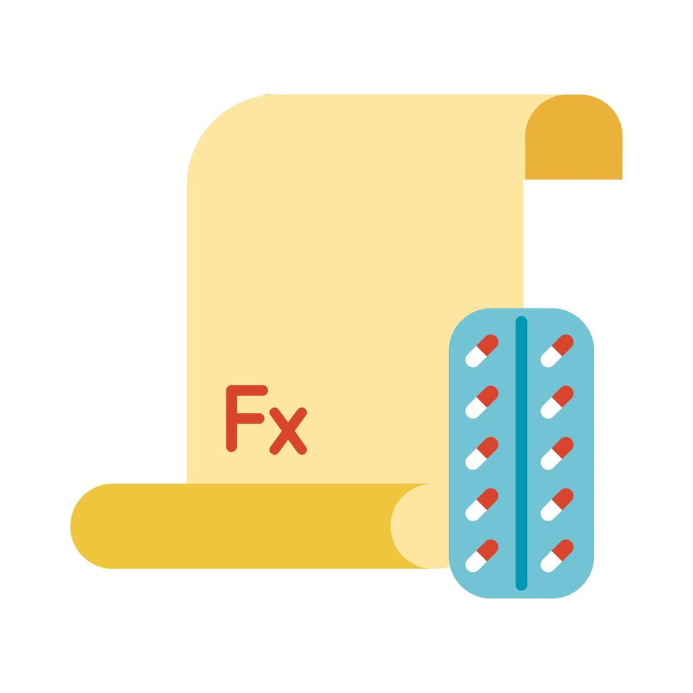medicamento cápsulas medicamentos selar e solicitar ícone de estilo simples vetor