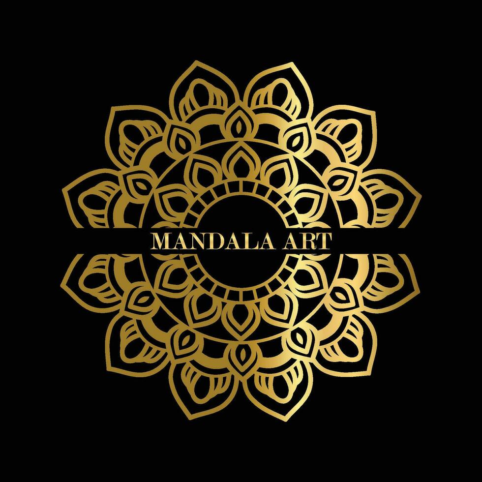 luxo mandala fundo com dourado arabesco padronizar árabe islâmico leste estilo. Ramadã estilo decorativo mandala. mandala para imprimir, poster, cobrir, folheto, folheto, bandeira. vetor