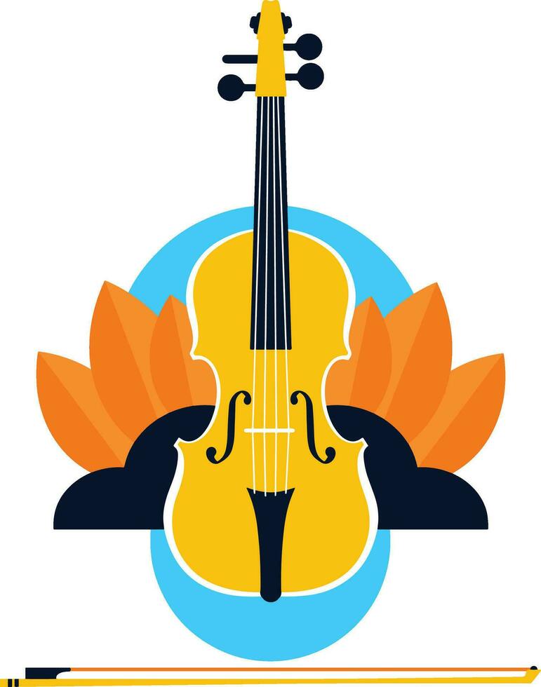 violino cubismo ilustração vetor