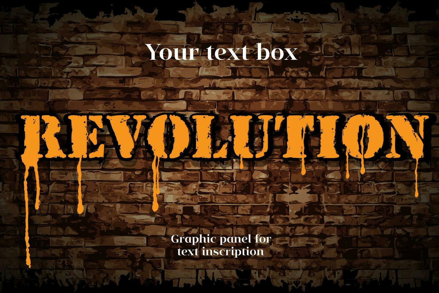 gráfico painel com texto inscrição revolução. vetor