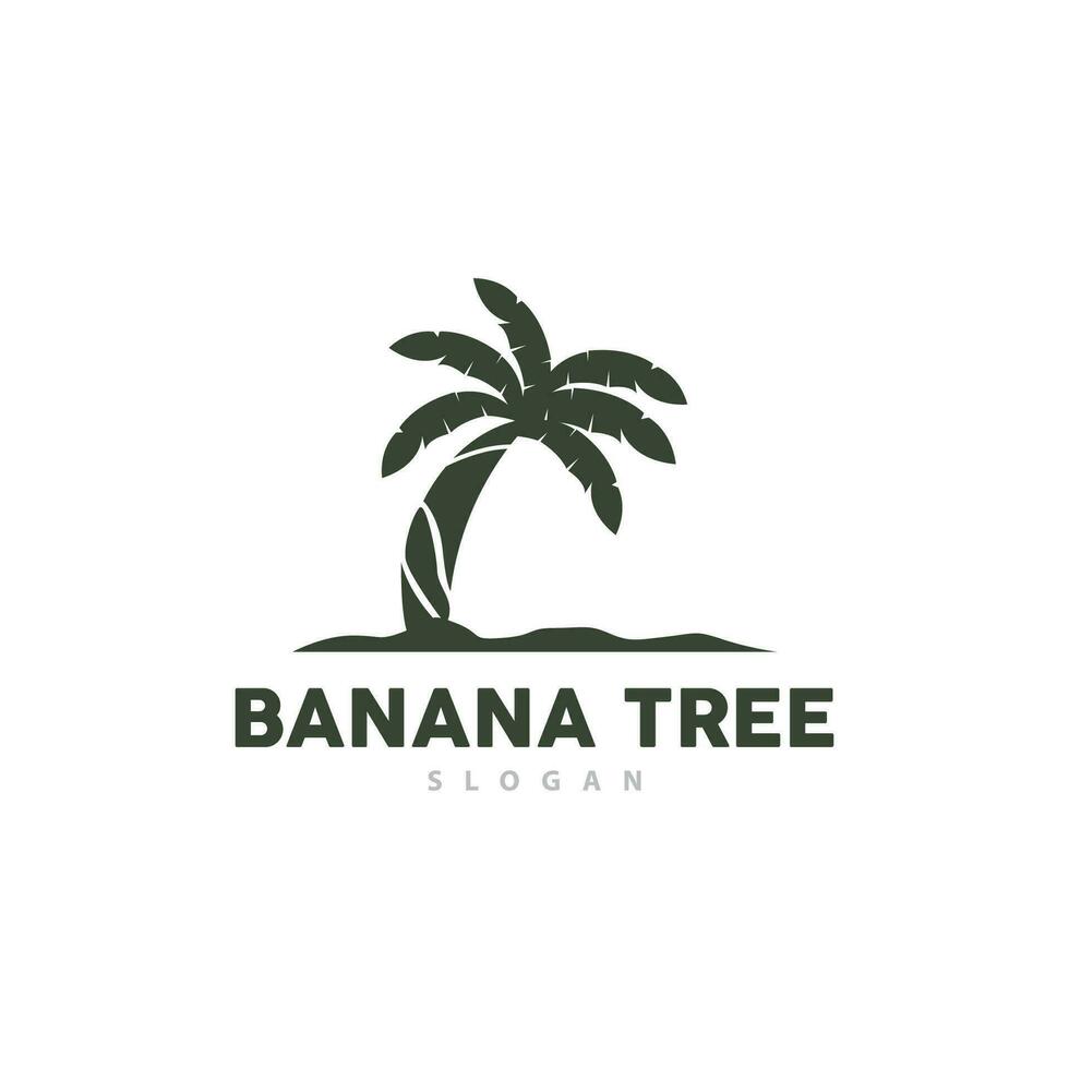 banana árvore logotipo, banana árvore simples silhueta projeto, plantar ícone símbolo vetor ilustração