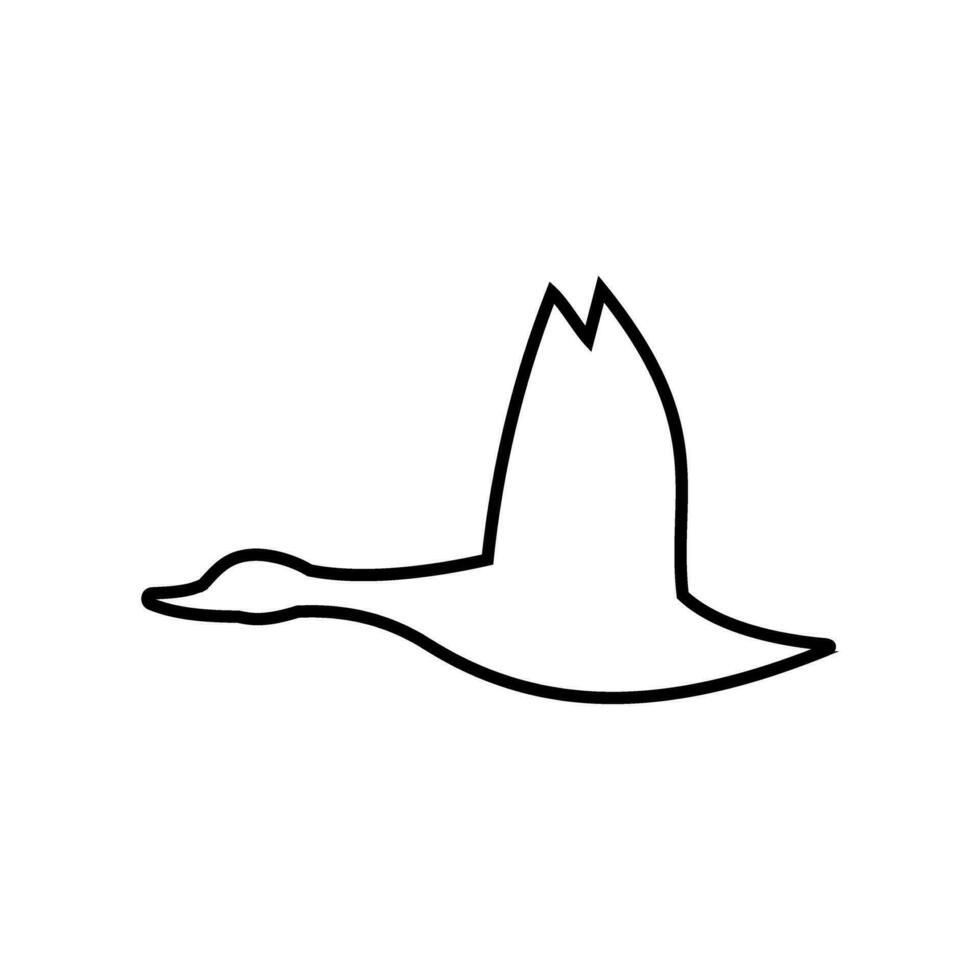 Pato ícone vetor. pássaro ilustração placa. Caçando símbolo. Ganso logotipo. vetor