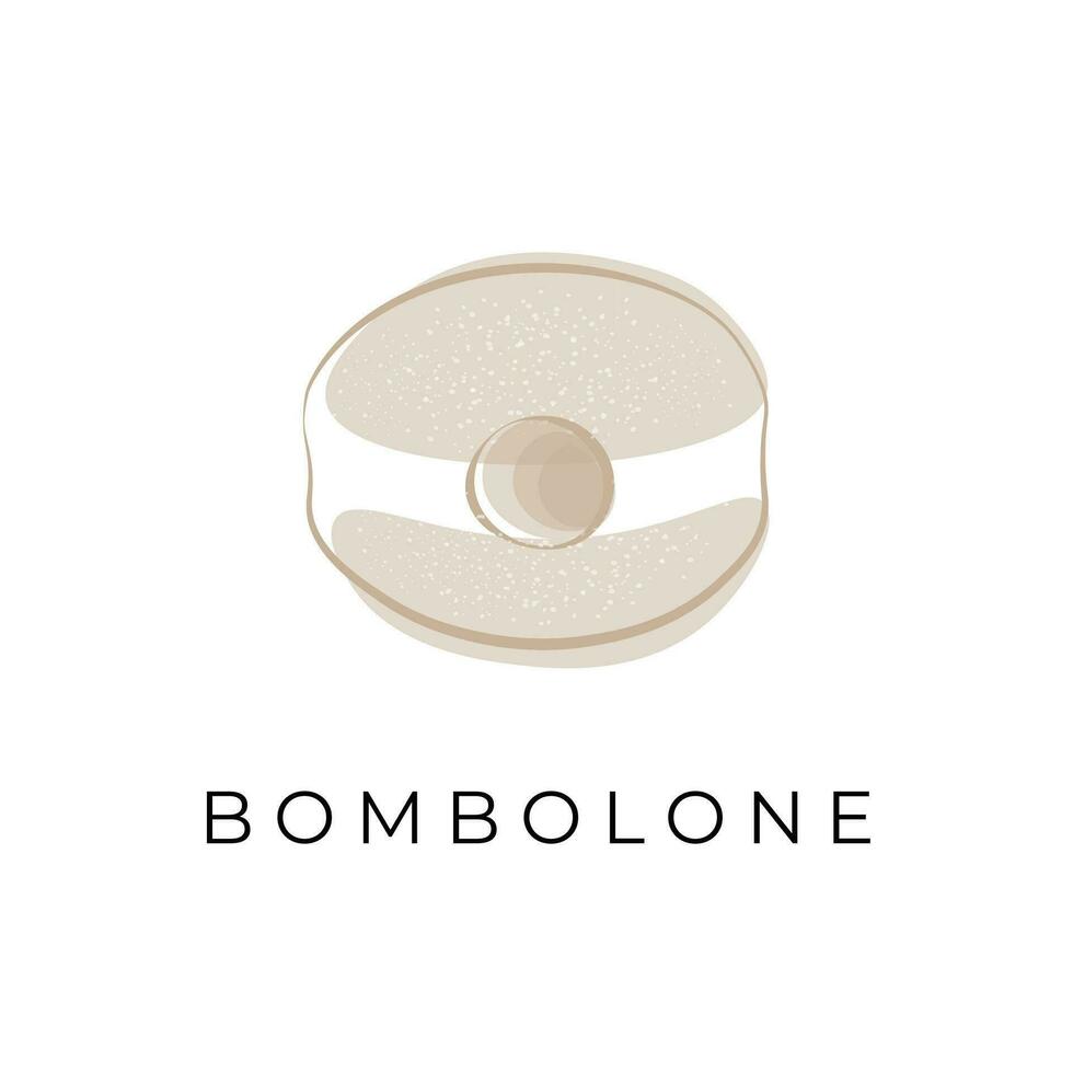 bombolone elegante linha arte ilustração logotipo vetor