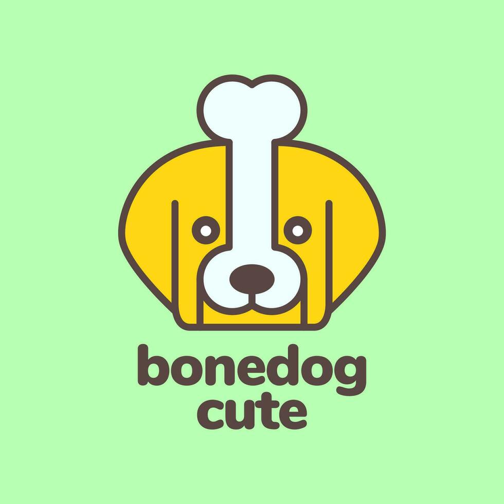 cachorro cachorro animais de estimação ossos amante Comida gosto colorida mascote fofa desenho animado logotipo ícone vetor ilustração
