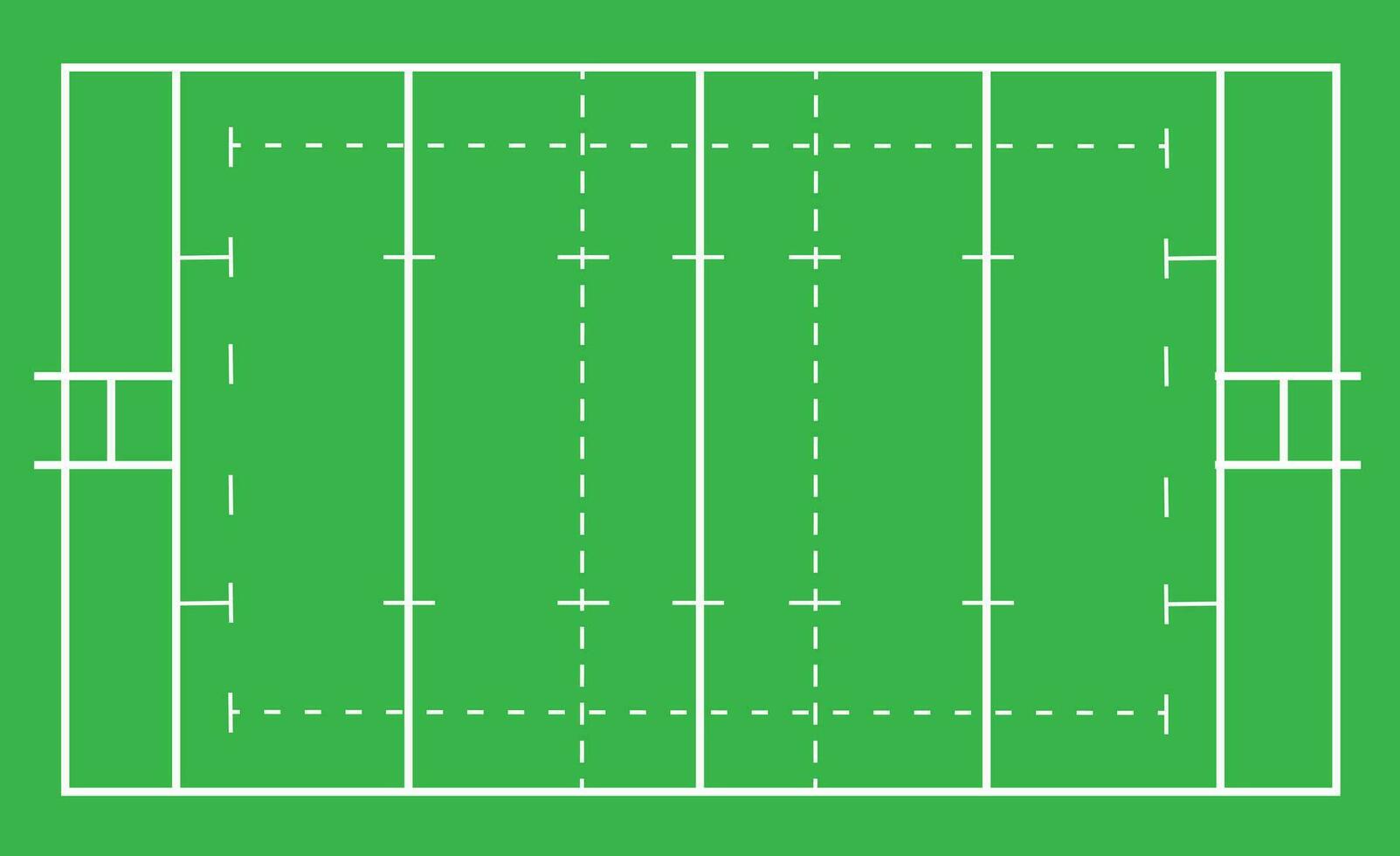 rúgbi campo ícone. rúgbi campo com marcação a partir de topo visualizar. verde rúgbi campo. plano estilo. vetor