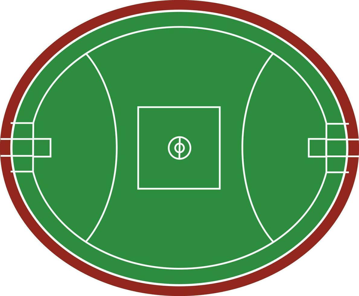 australiano futebol campo ícone. australiano regras futebol Campos. plano estilo. vetor