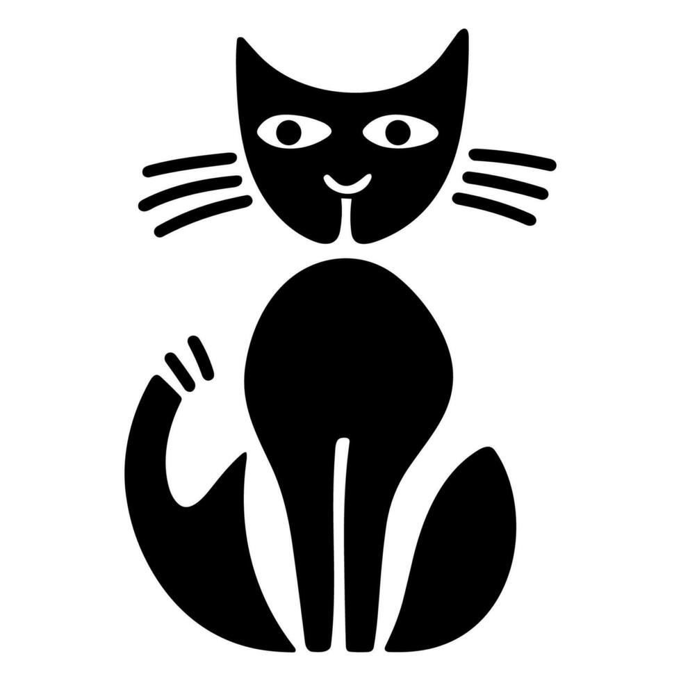 minimalista gato ilustração vetor