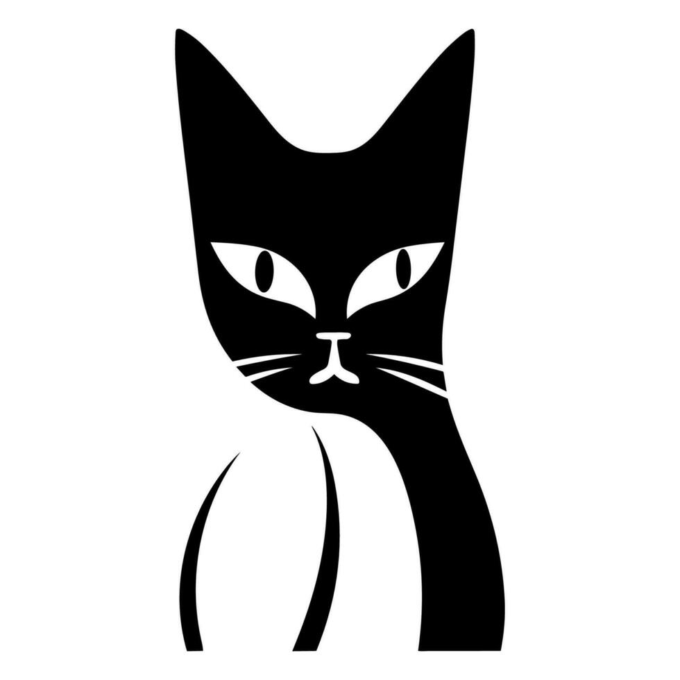 minimalista gato ilustração vetor