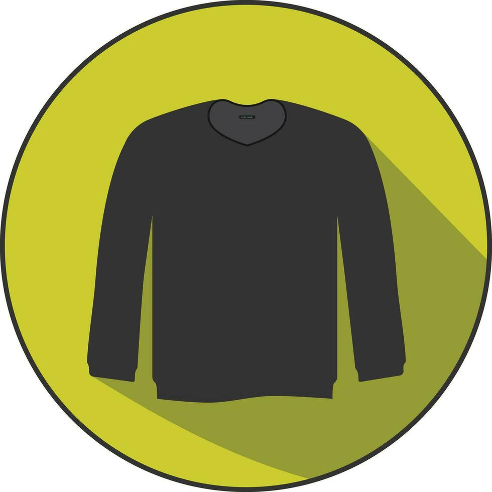 suéter ícone - plano roupas ícones vetor