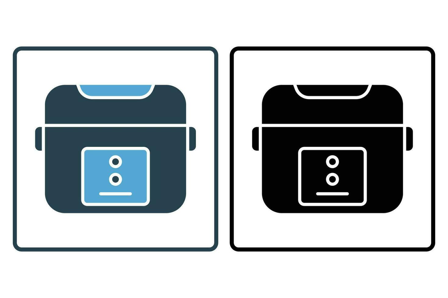 arroz fogão ícone. ícone relacionado para eletrônico, família aparelhos. sólido ícone estilo Projeto. simples vetor Projeto editável