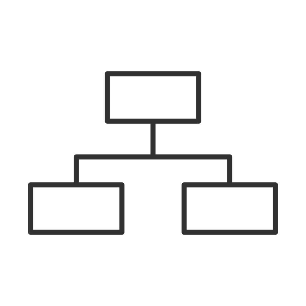 análise de dados gráfico de organização ícone de linha corporativa vetor