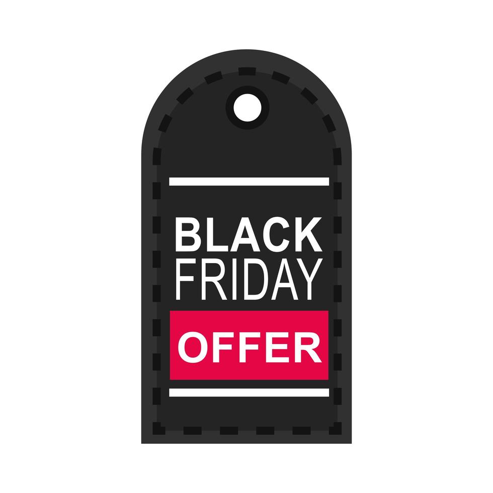 Black Friday tag preço oferta venda mercado ícone de design estilo simples vetor