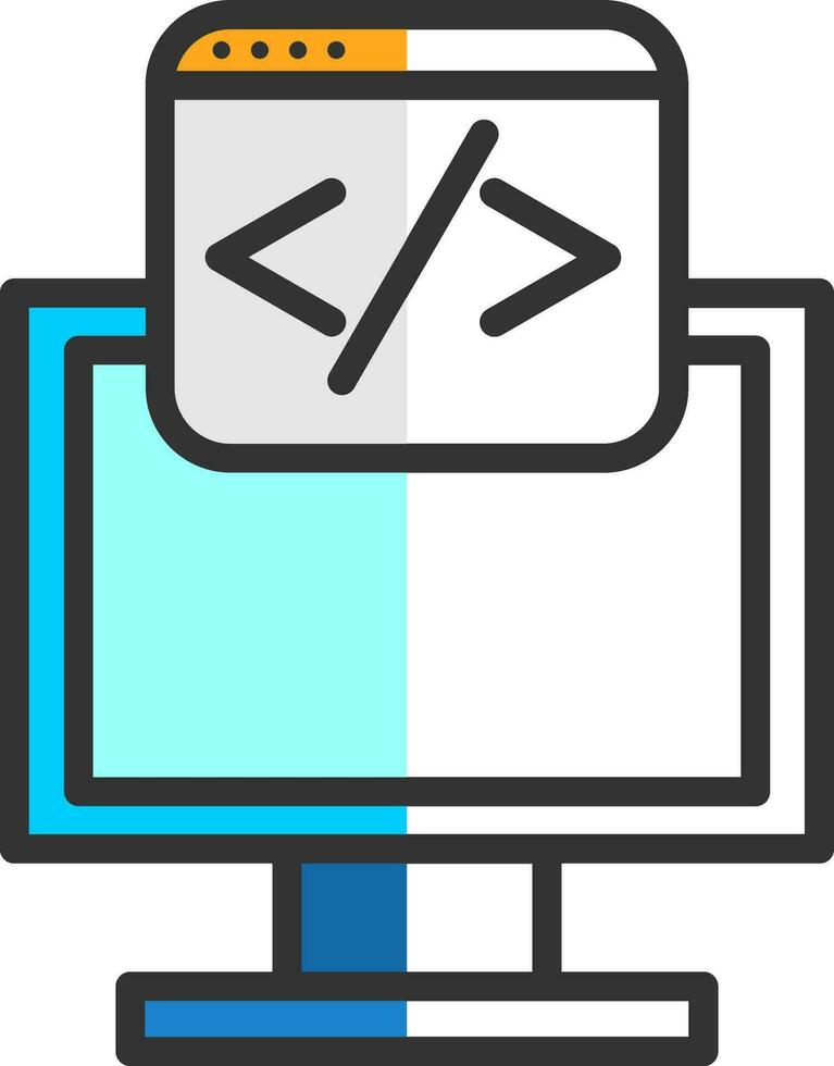 design de ícone de vetor de programação web