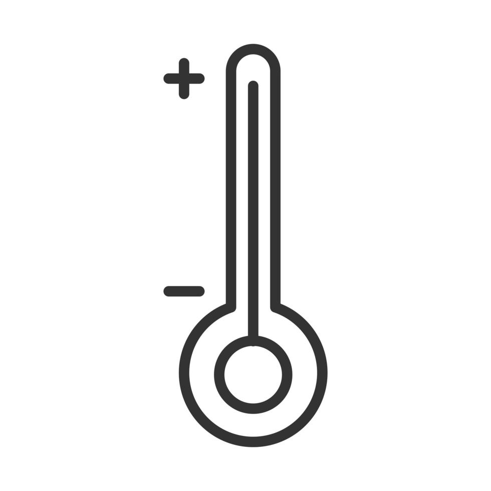 projeto do ícone da linha de equipamentos médicos de temperatura de termômetro vetor