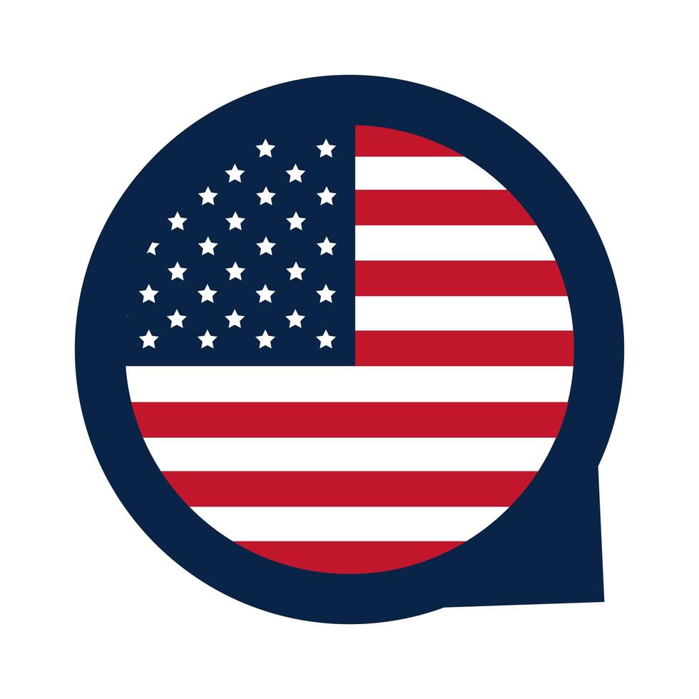 eleições dos estados unidos bandeira americana nacional liberdade eleição política campanha plana ícone design vetor